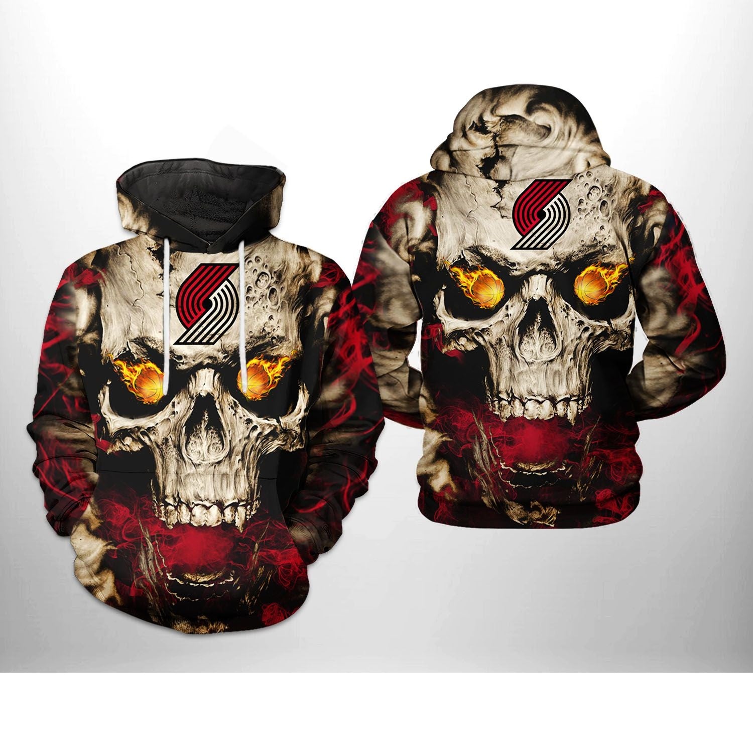 Portland Trail Blazers Skull Hoodie